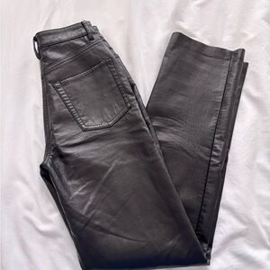 Aritzia Black Leather Pants